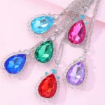 Teardrop Crystal Pendant Necklace for 6 Best Friends
