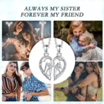Hand In Hand Heart Necklaces Sister Friend BFF Pendant