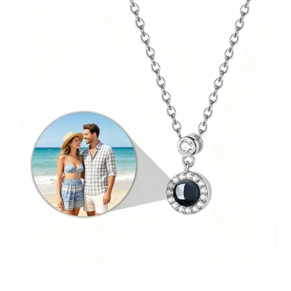 Projection Photo Necklace,Custom Picture Pendant