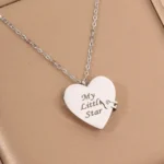 Engraved Heart Locket Necklace, Inspirational Quote Jewelry