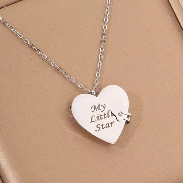 Engraved Heart Locket Necklace, Inspirational Quote Jewelry