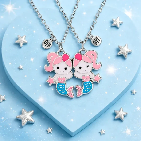 Mermaid BFF Magnetic Necklaces for 2 Best Friend