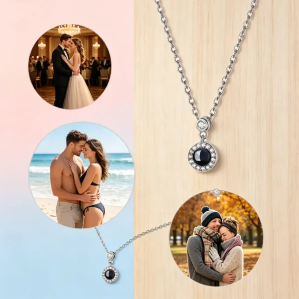 Projection Photo Necklace,Custom Picture Pendant