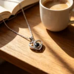 Custom Photo Projection Necklace, Heart Pendant
