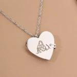 Engraved Heart Locket Necklace, Inspirational Quote Jewelry