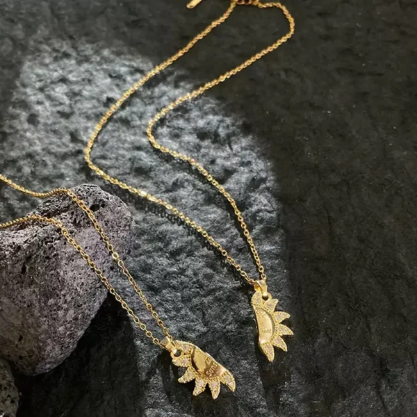 You Are My Sunshine Sun Pendant Necklace for BFF & Couple