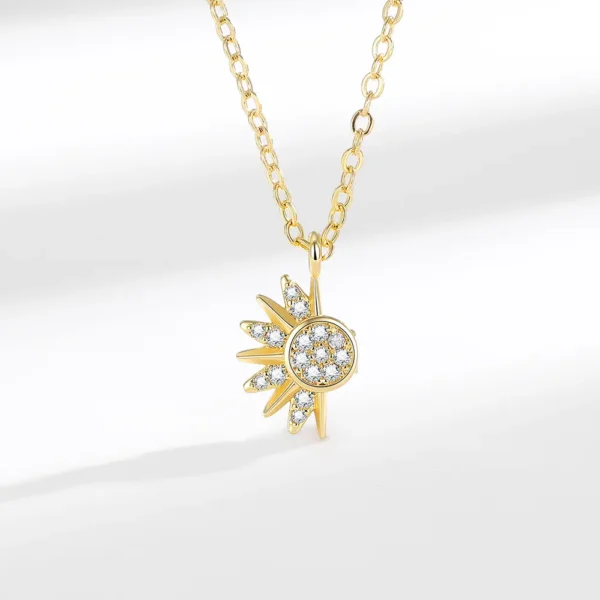 Sun Moon Magnetic Necklace Matching Zircon BFF Jewelry