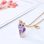 BFF Owl Necklace,Friendship Pendant,Best Friend Jewelry