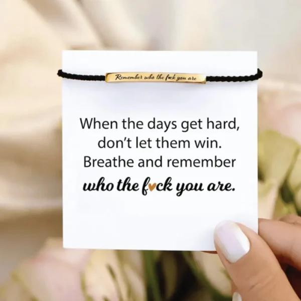 Remember Who The Fuck You'Re Tube Bracelet(2Pcs)