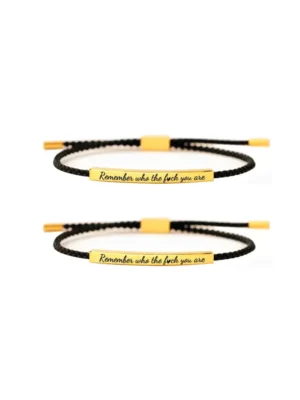 Remember Who The Fuck You'Re Tube Bracelet(2Pcs)