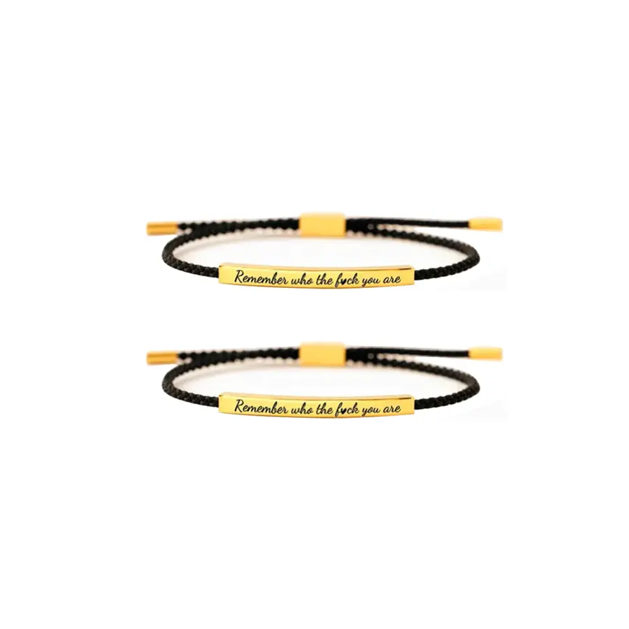 Remember Who The Fuck You’Re Tube Bracelet(2Pcs)