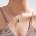 Hugging Couple Pendant Necklace, Lovers Embrace Jewelry