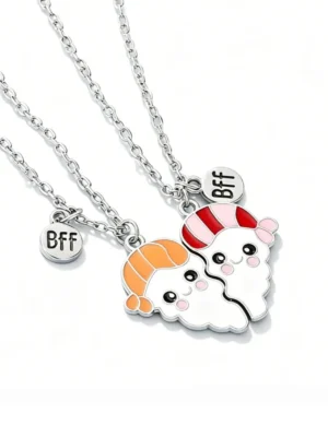 Cute Cartoon Magnetic Necklaces for 2 Best Friend
