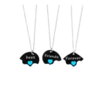 BFF Forever Puzzle Heart Necklaces for 3 Friendship