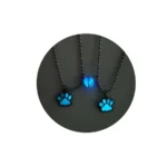 Glow-in-the-Dark Paw & Heart BFF Necklaces for 2 Friendship