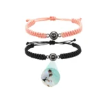 Custom Photo Projection Couple Bracelets 2Pcs