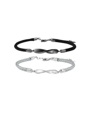 Infinity Bracelet 2Pcs Couple Bracelet Matching Gift Love Set