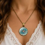 Mandala Necklace for Women, Boho Pendant Jewelry