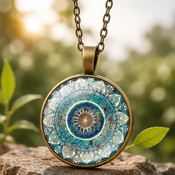 Mandala Necklace for Women, Boho Pendant Jewelry